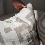 Antico Linen Cushion - White/Natural